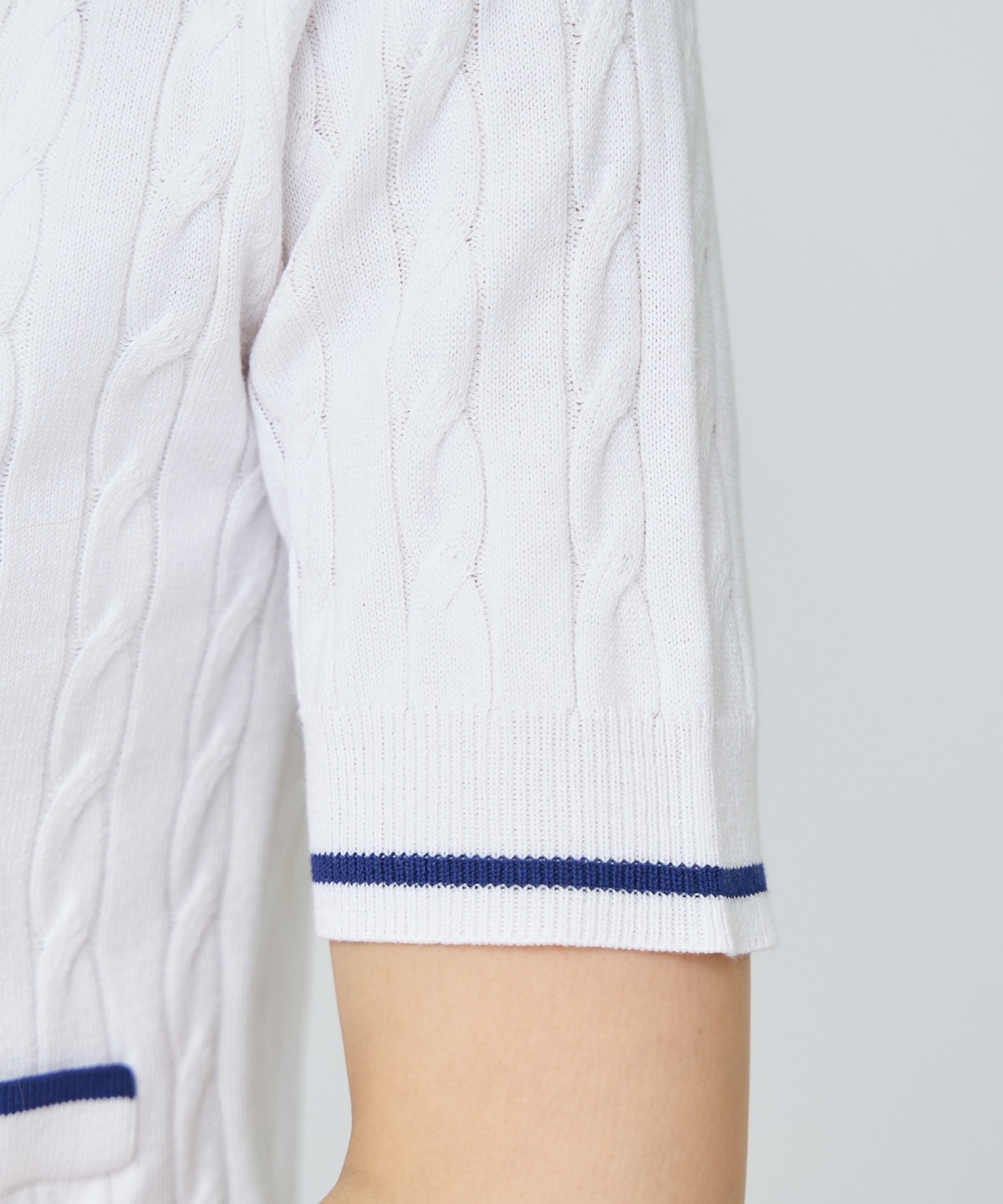 【先行予約受付中】配色シャツ襟ペプラムニットプルオーバー