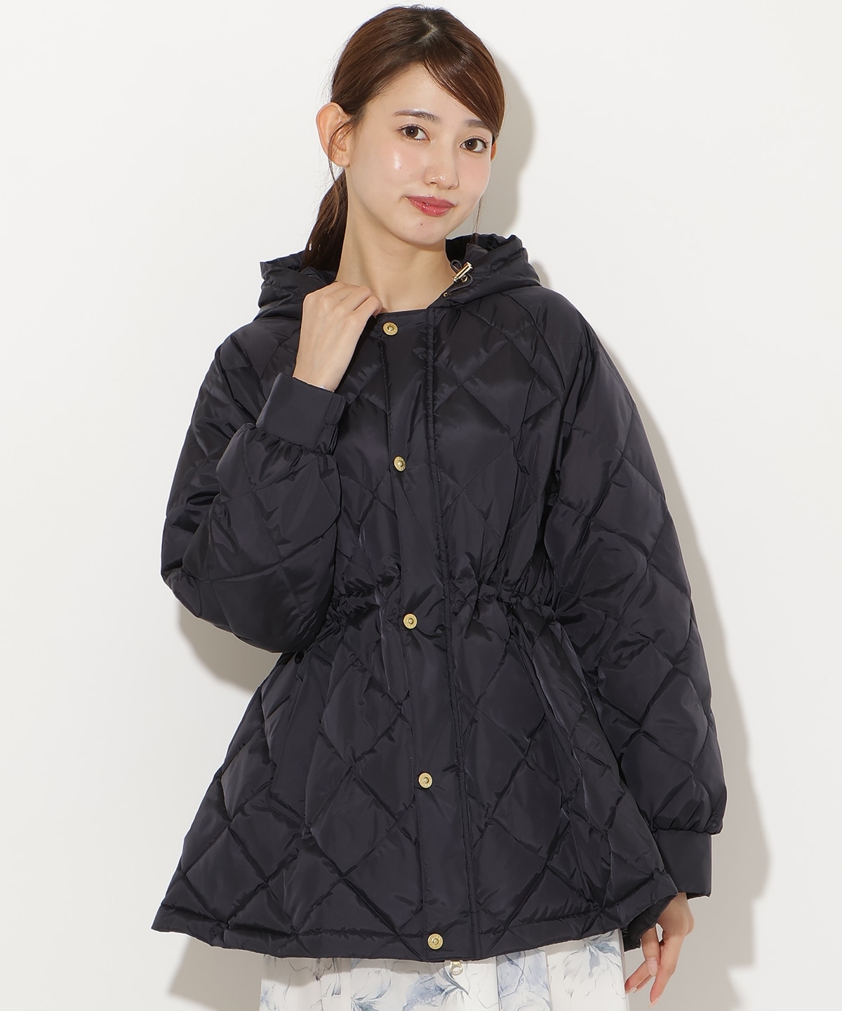 【TAION×AND COUTURE】ウエストドロストミドルダウンジャケット