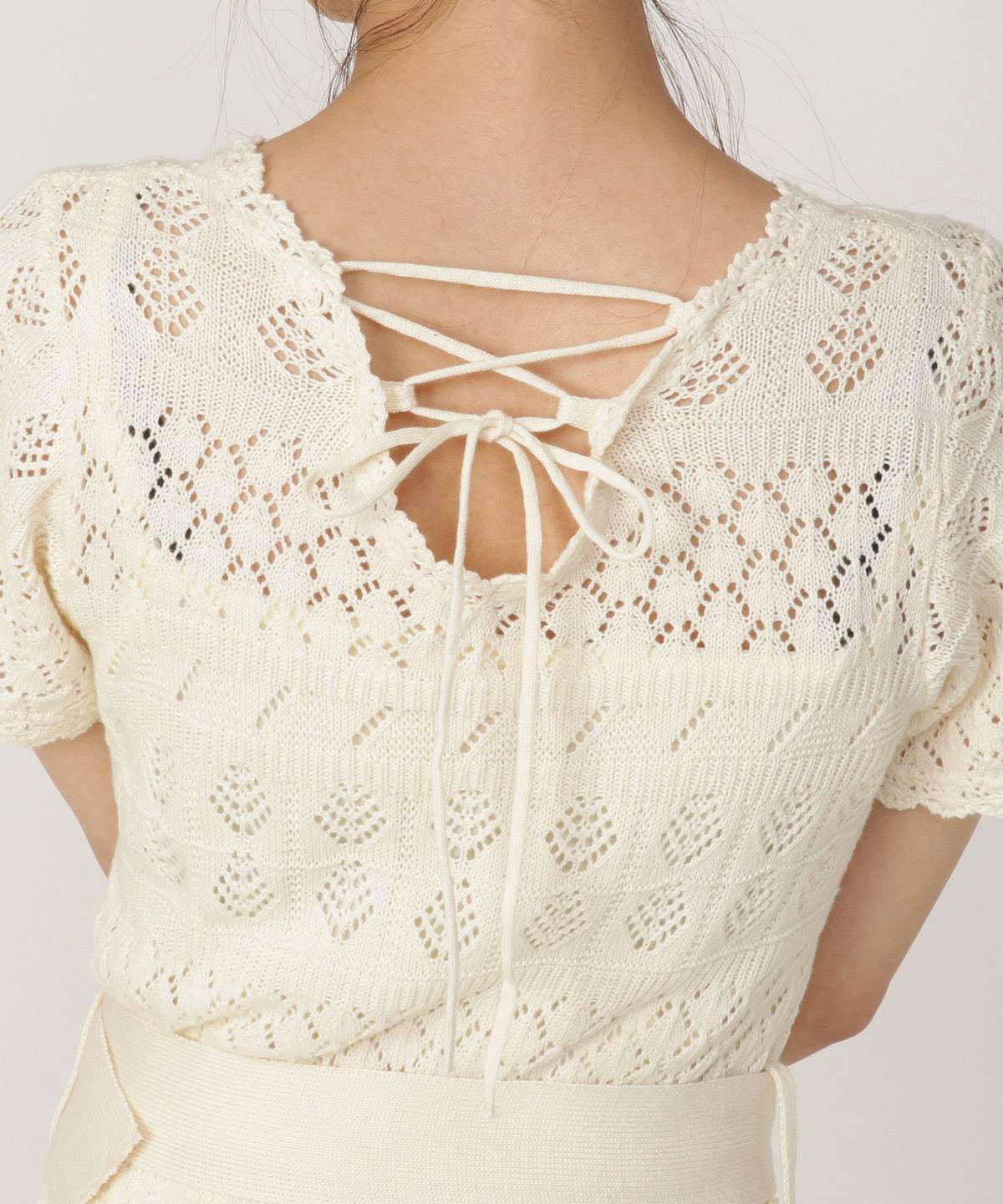 透かし編みロングワンピース F ベージュ Redyazel 公式オンラインショップ バーンデストローズ