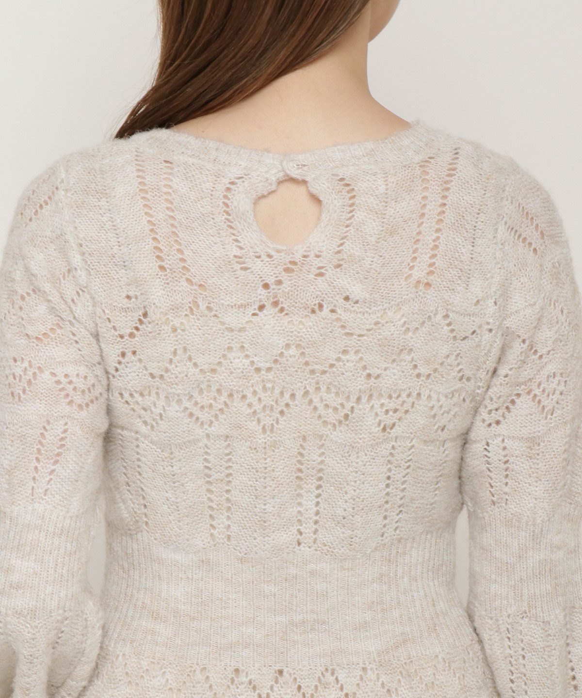 オリジナル透かし編みニットワンピ F ベージュ Redyazel 公式オンラインショップ バーンデストローズ