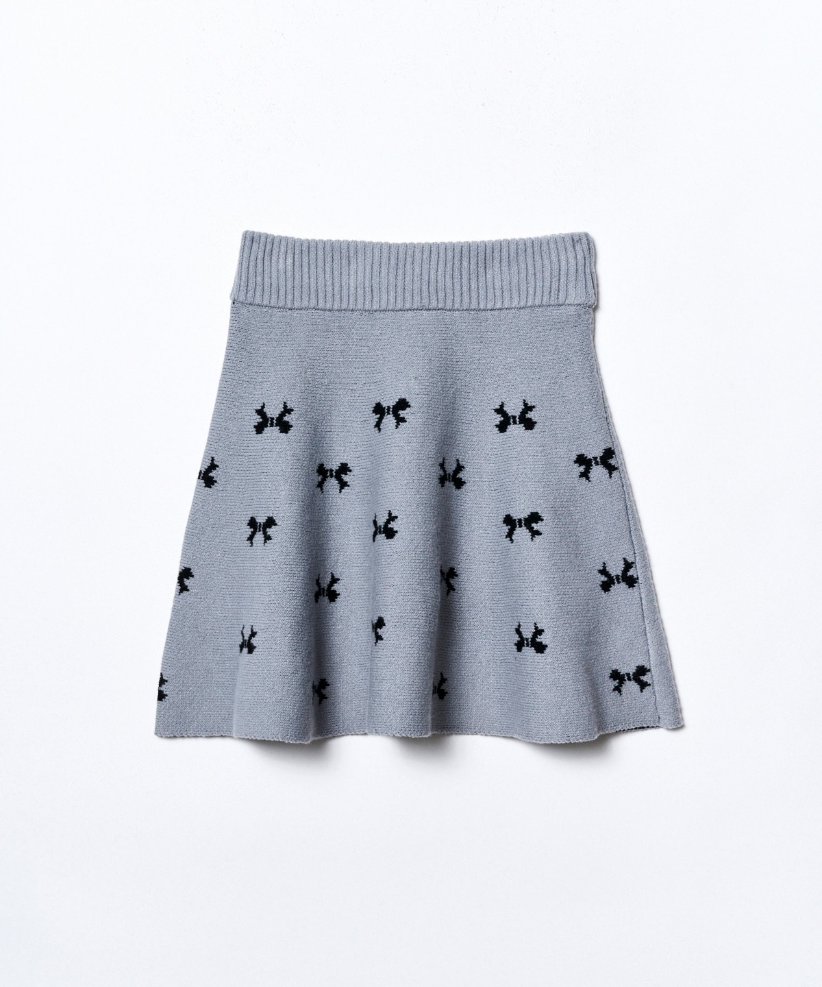 リボンジャガードニットスカート