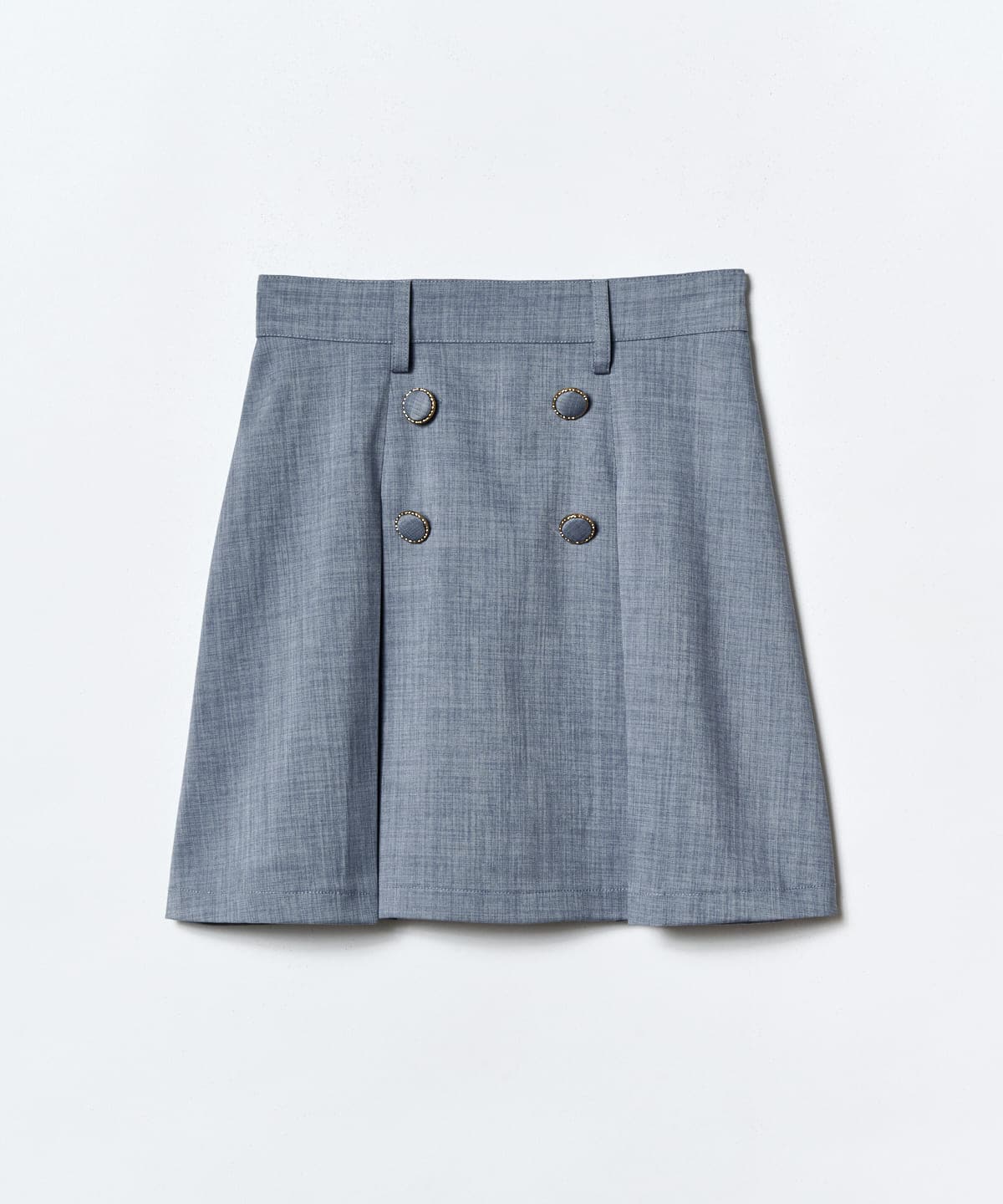 【セットアップ可能】ボタン付きボックスプリーツスカート