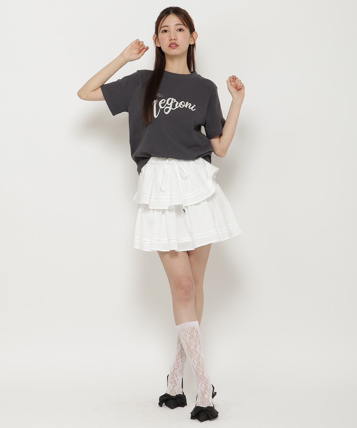 コットンフリルミニスカート