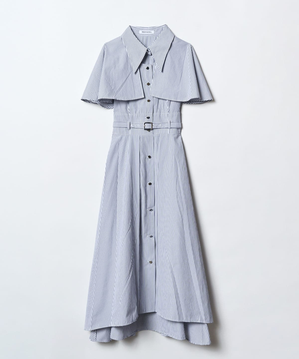 ケープフレアストライプワンピース