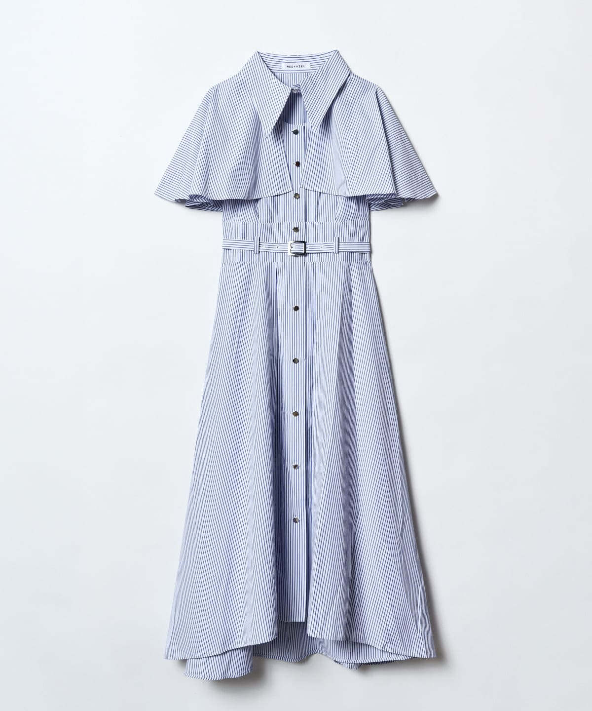 ケープフレアストライプワンピース