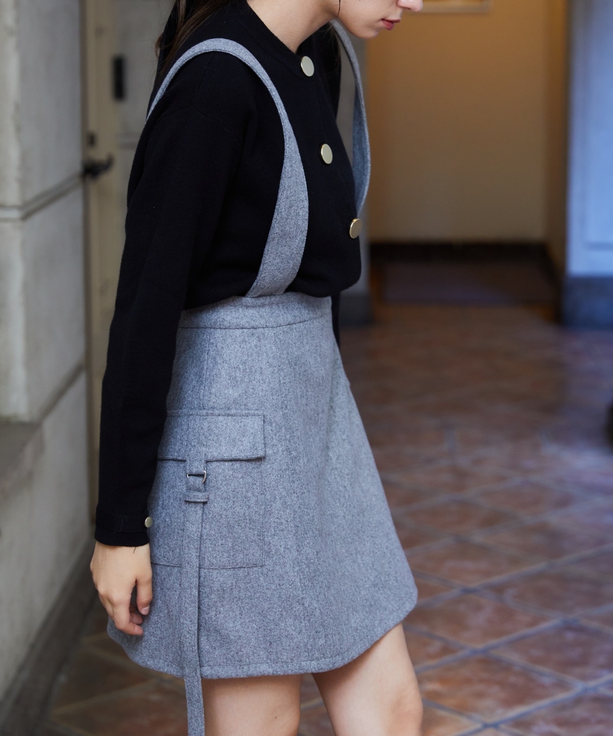 サスペンダースカート