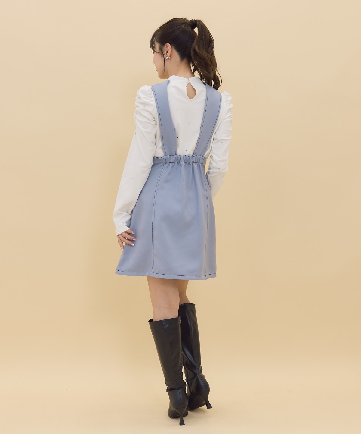 【セットアップ可能】2wayレングスウーリッシュジャンパースカート