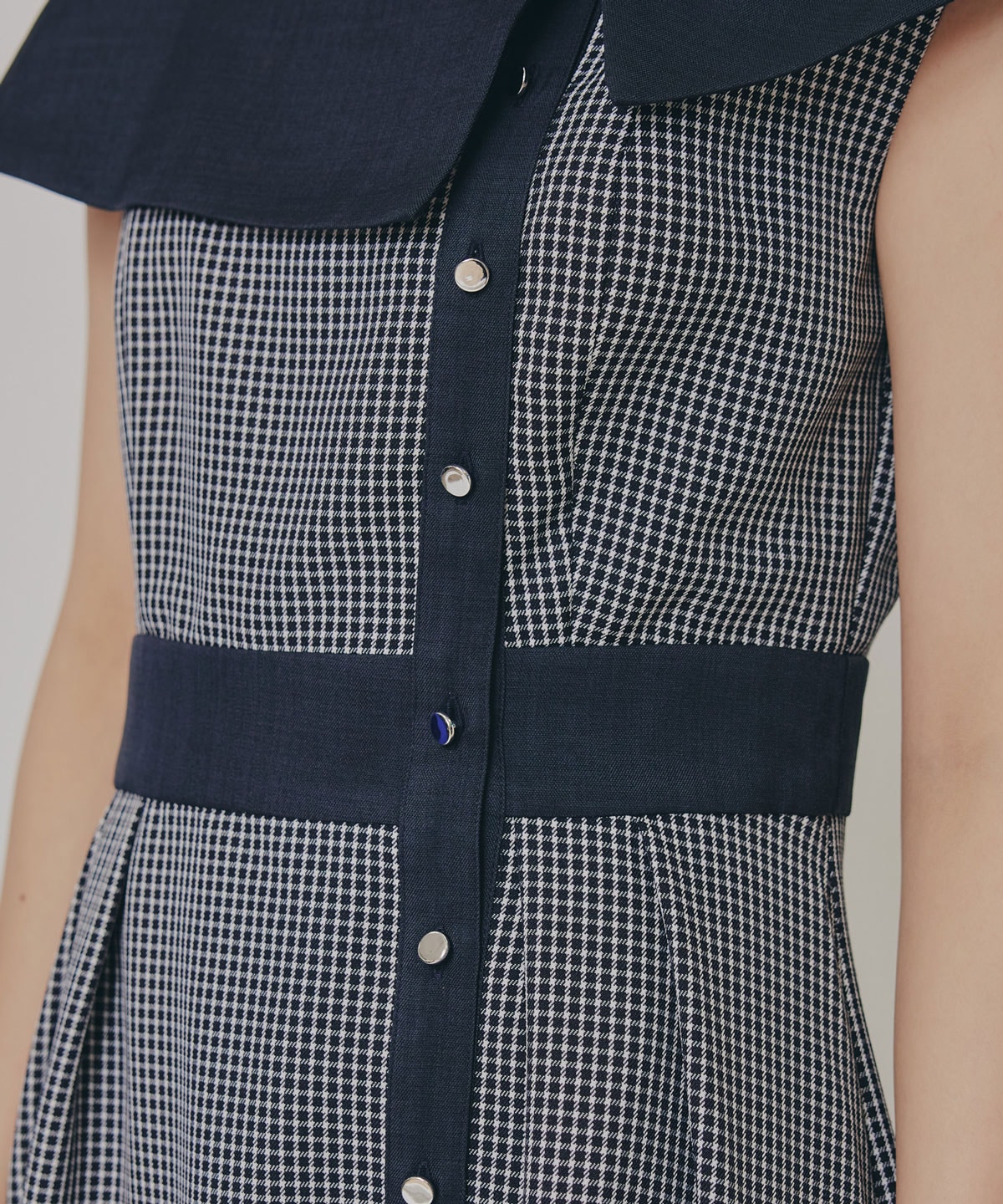 バイカラーアシメショルダーワンピース