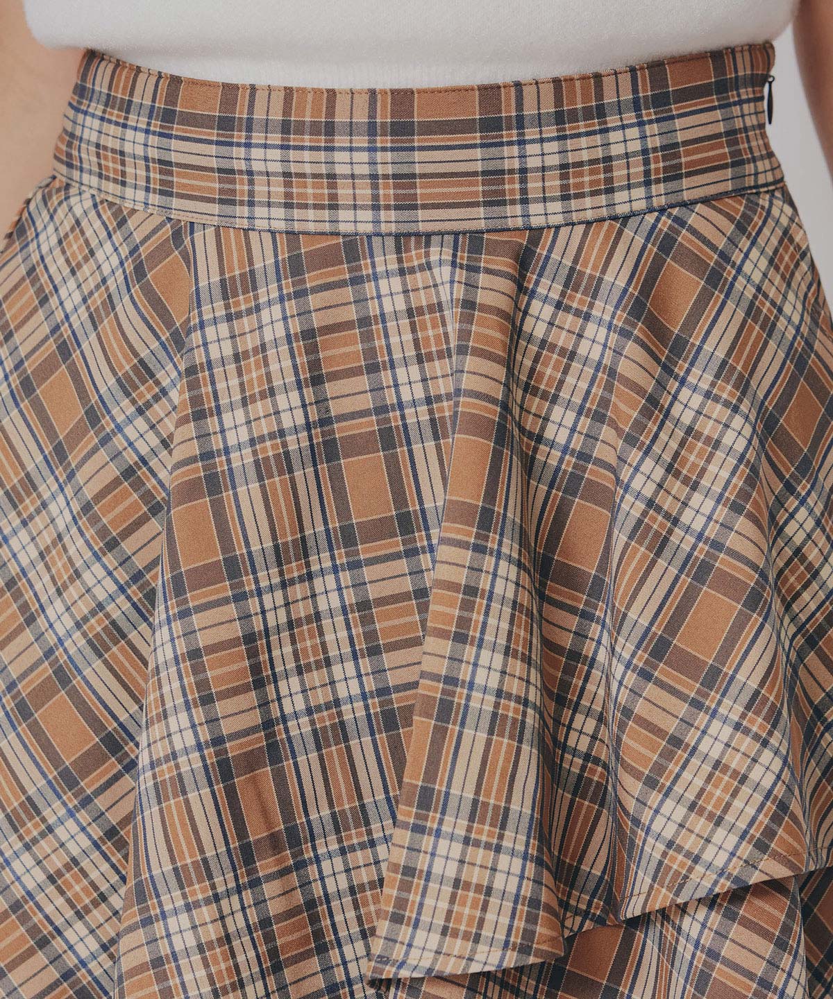 タータンチェックティアードスカート