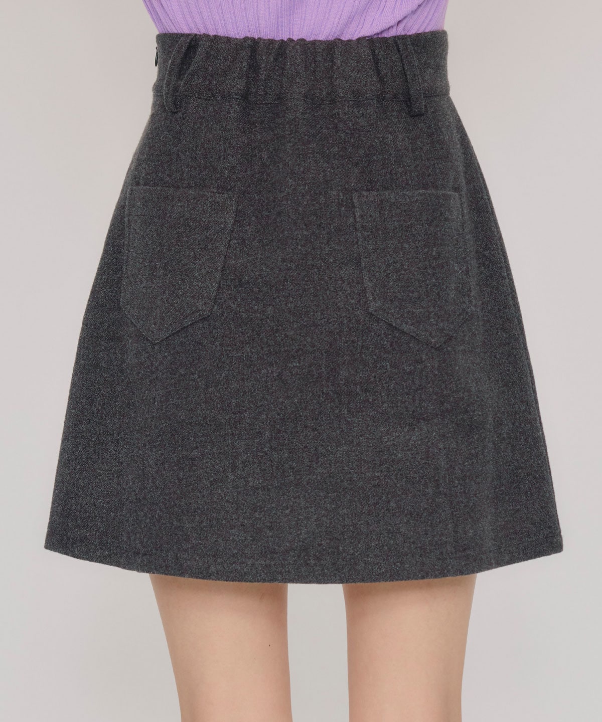 【セットアップ可能】ハイウエストフレアミニスカート