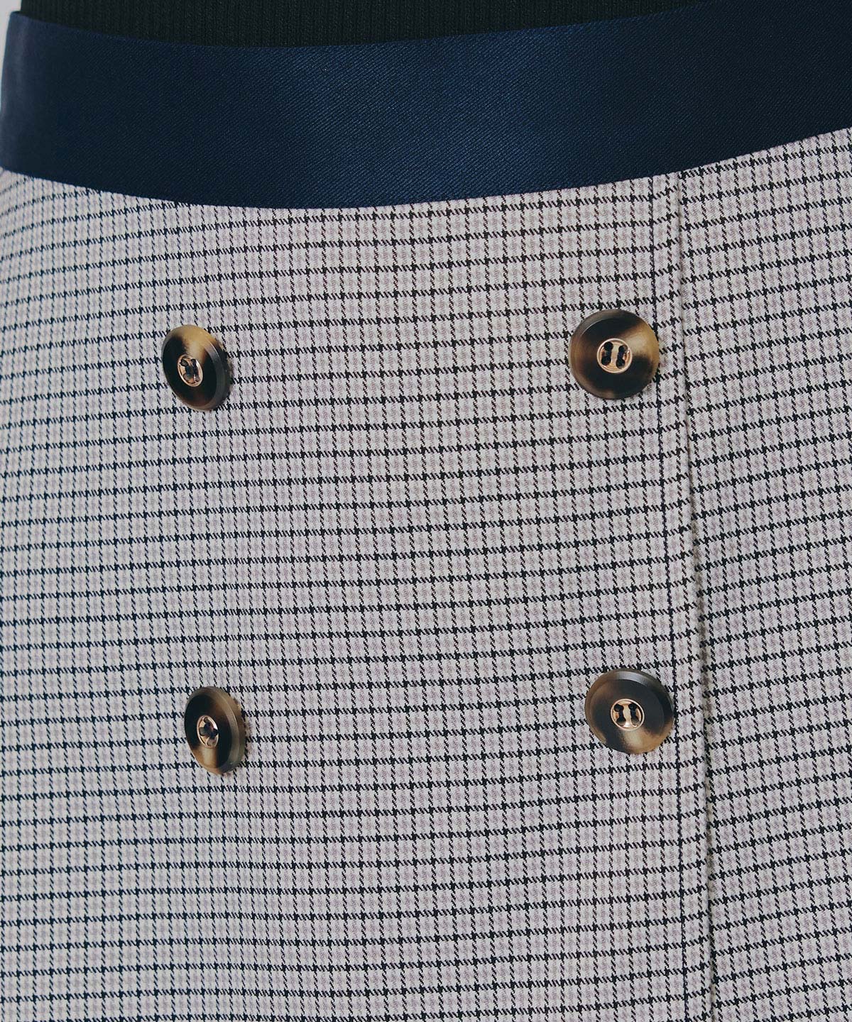 【セットアップ可能】グレンチェックミニラップスカートライクショートパンツ