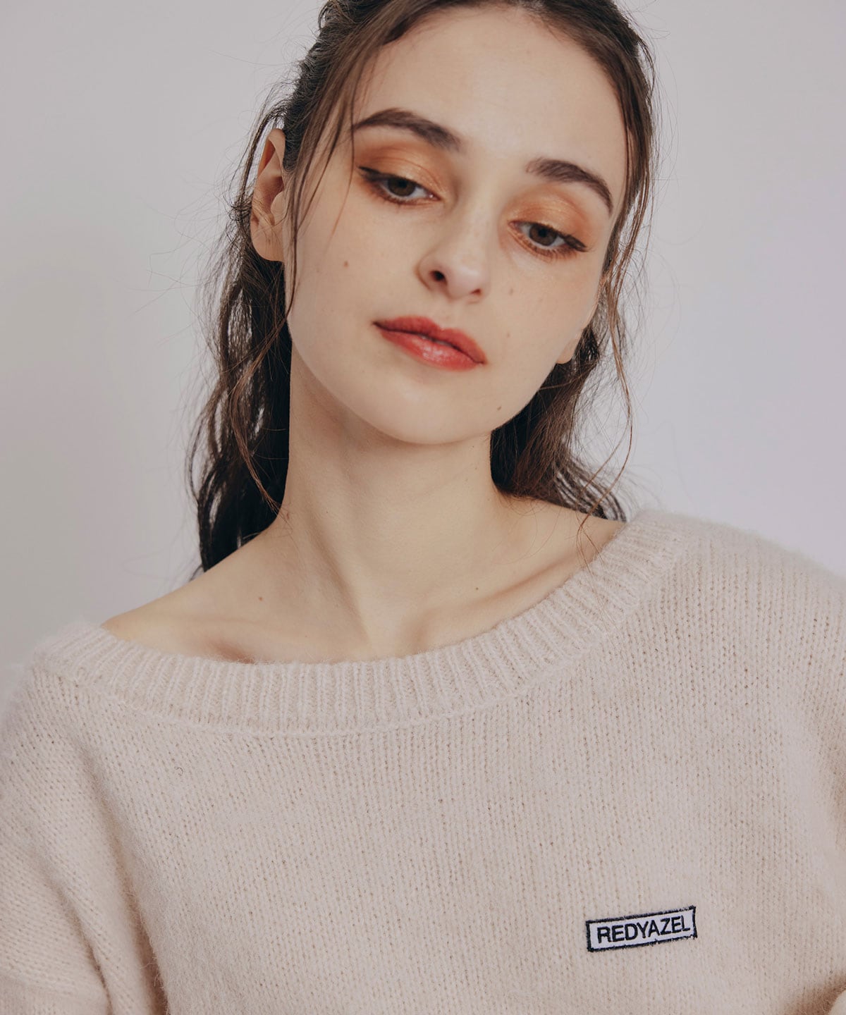 フラッフィニットボーダープルオーバー×タイトミニスカートセットアップ