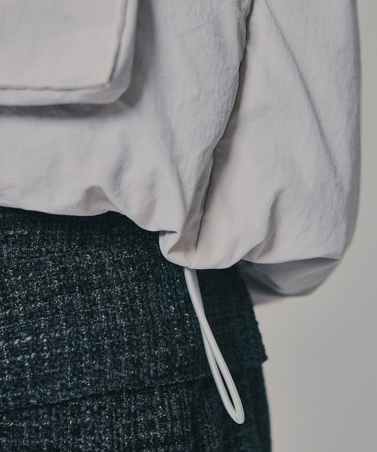 フラップポケットファイバーダウンジャケット