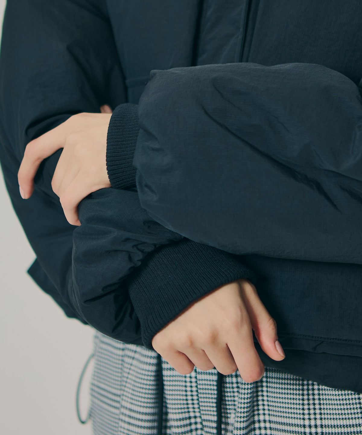 フラップポケットファイバーダウンジャケット