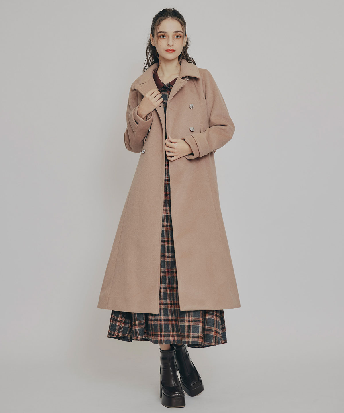 2WAYカラーダブルロングコート