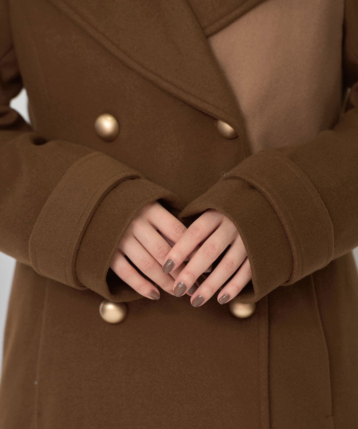 バイカラースリムチェスターコート