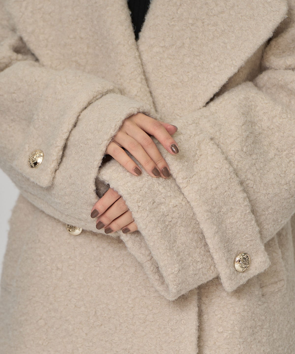 ボアダブルミドルコート