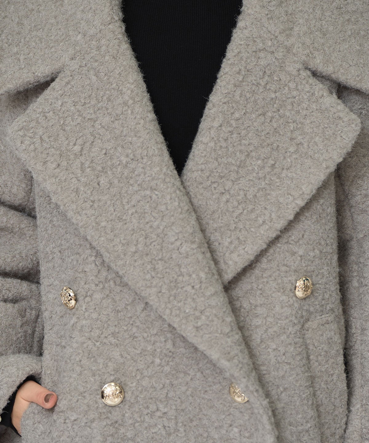 ボアダブルミドルコート