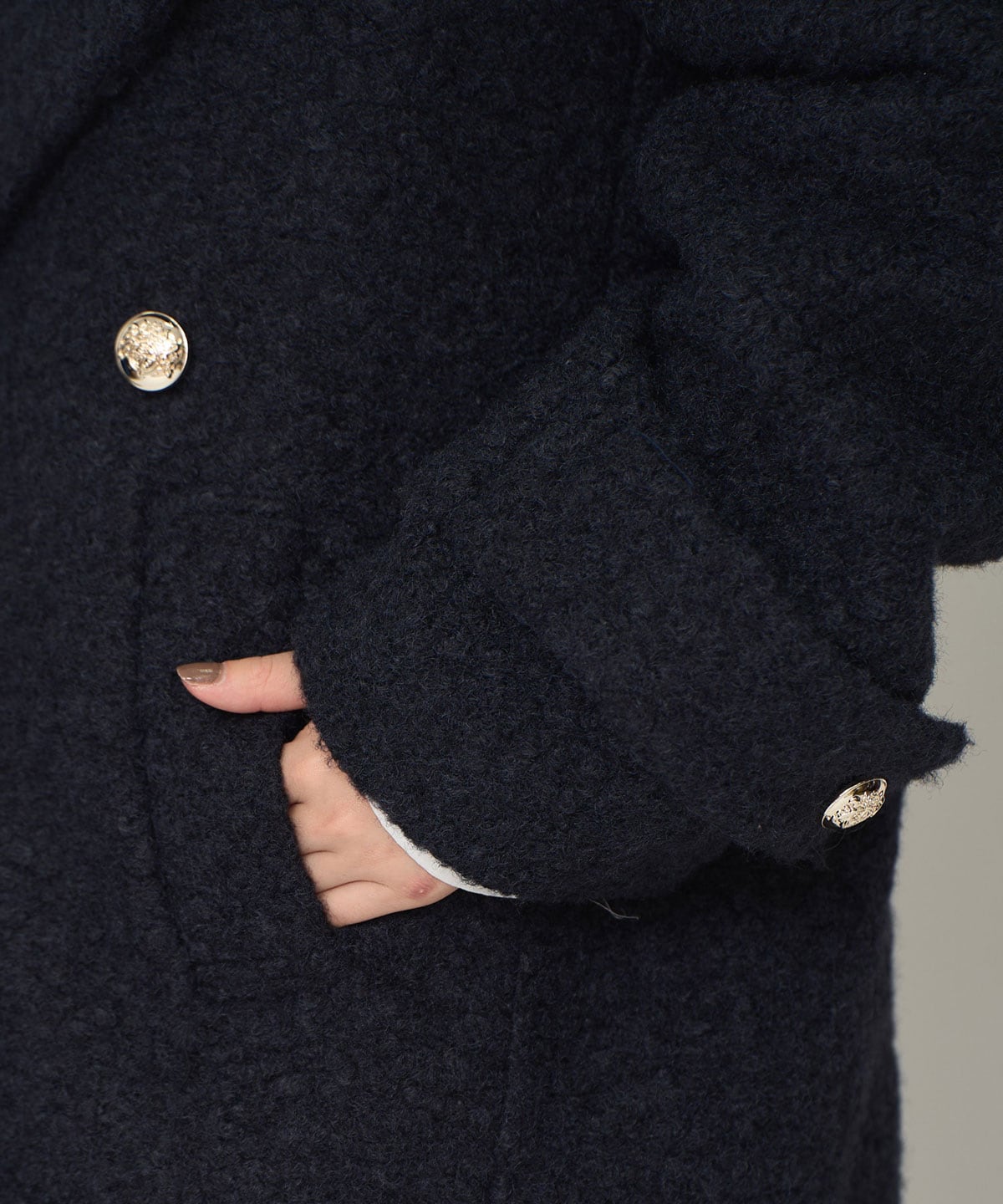 ボアダブルミドルコート