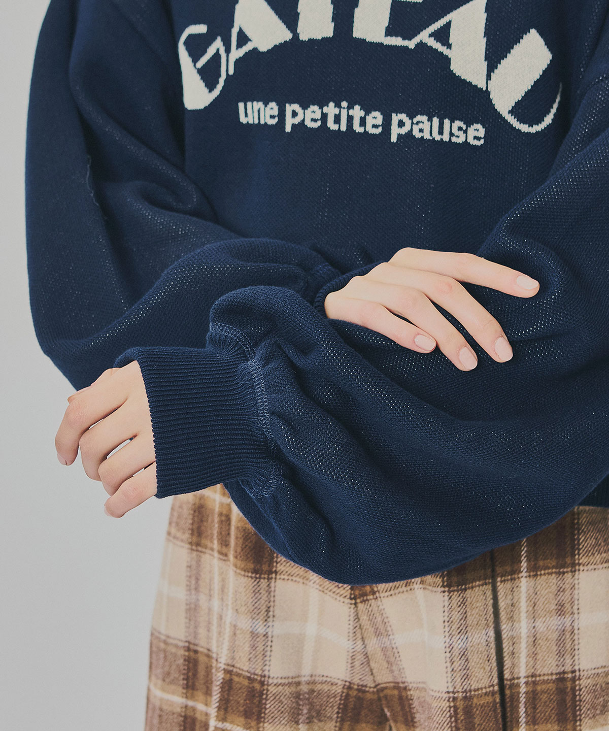 スウェットライクジャガードニット