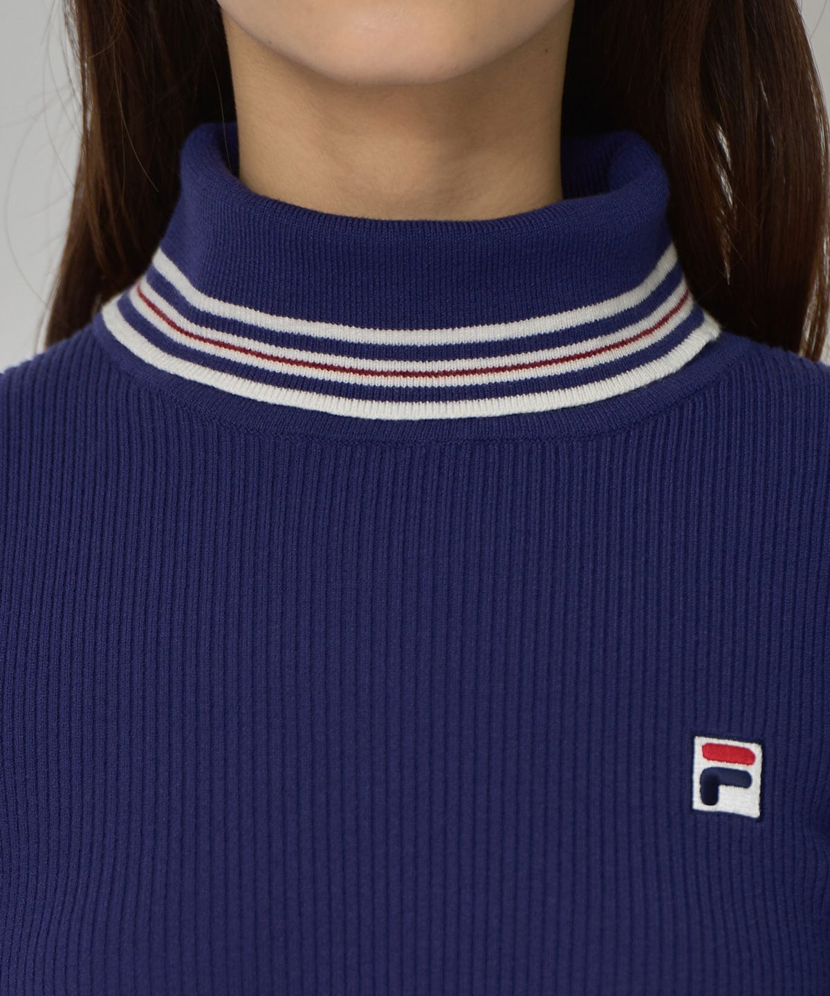 ［FILA×REDYAZEL］ラインタートルニットプルオーバー