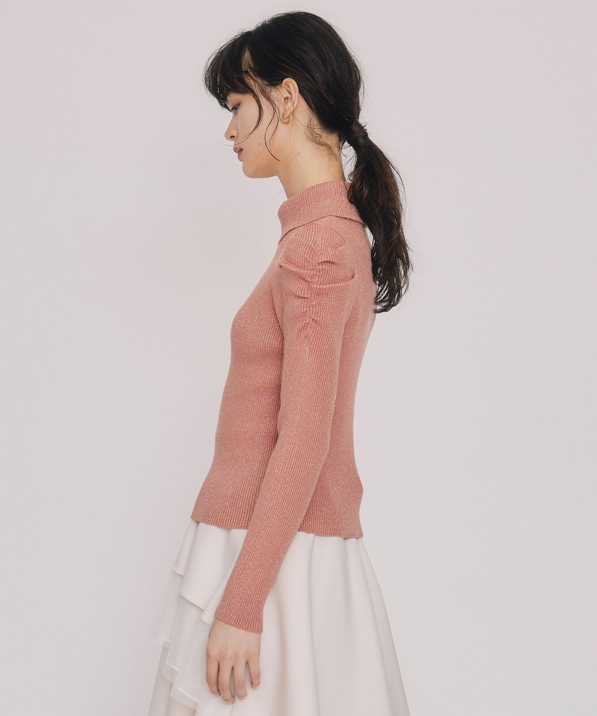 ラメタートルニットプルオーバー