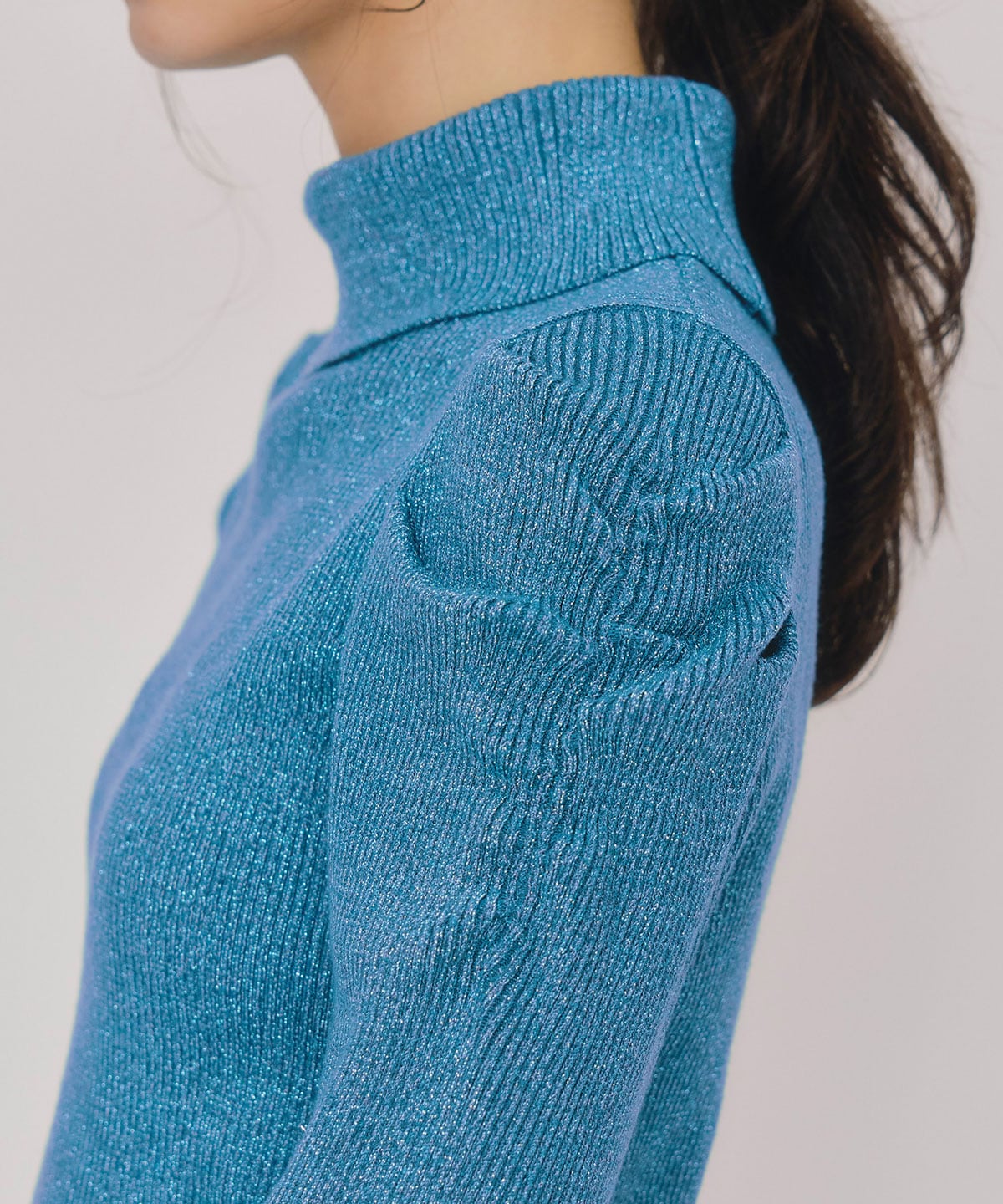 ラメタートルニットプルオーバー