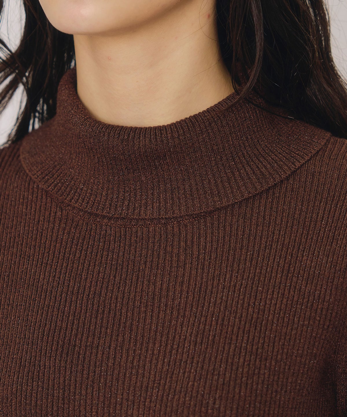 ラメタートルニットプルオーバー