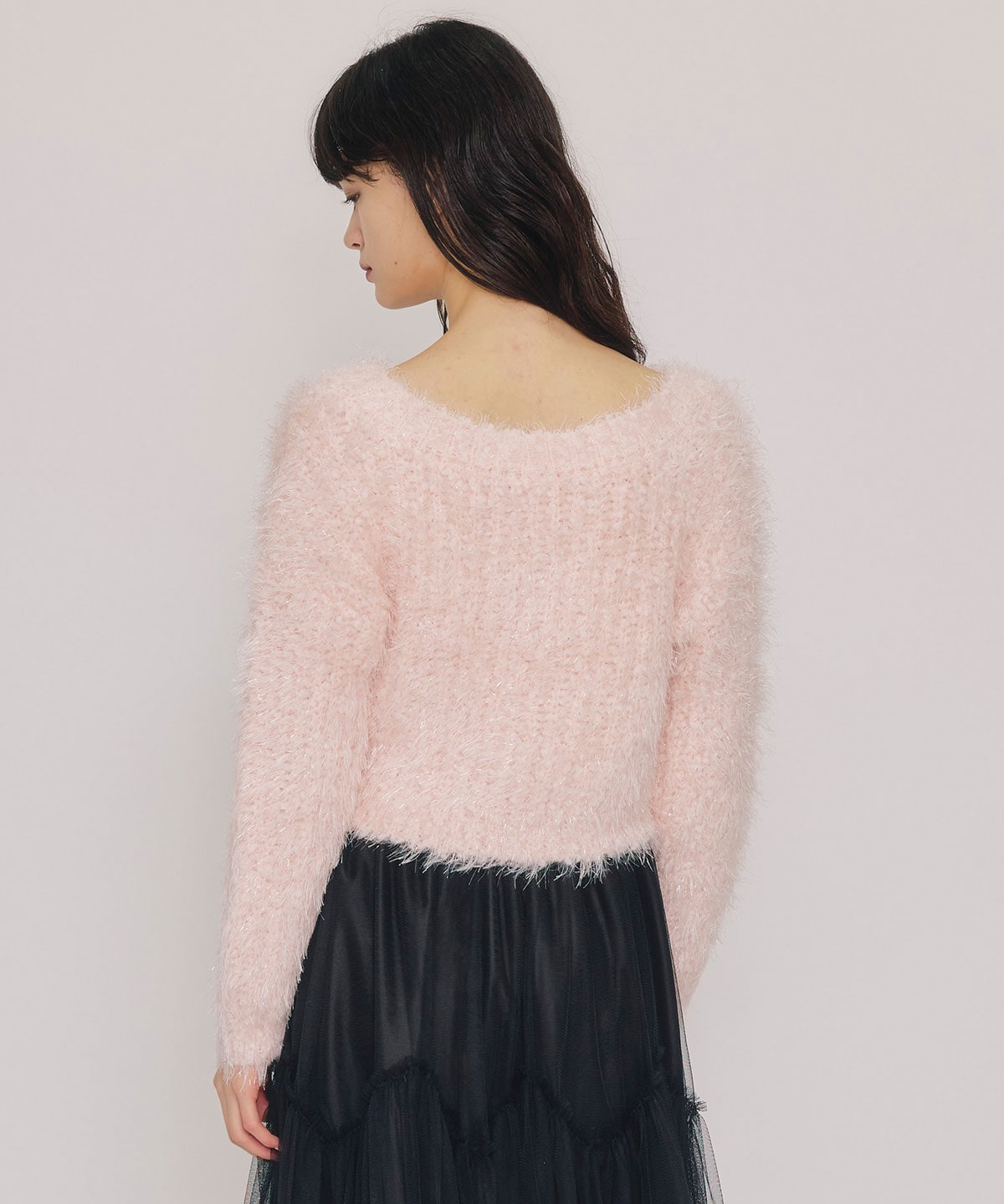 ブークレラメシャギーニットプルオーバー