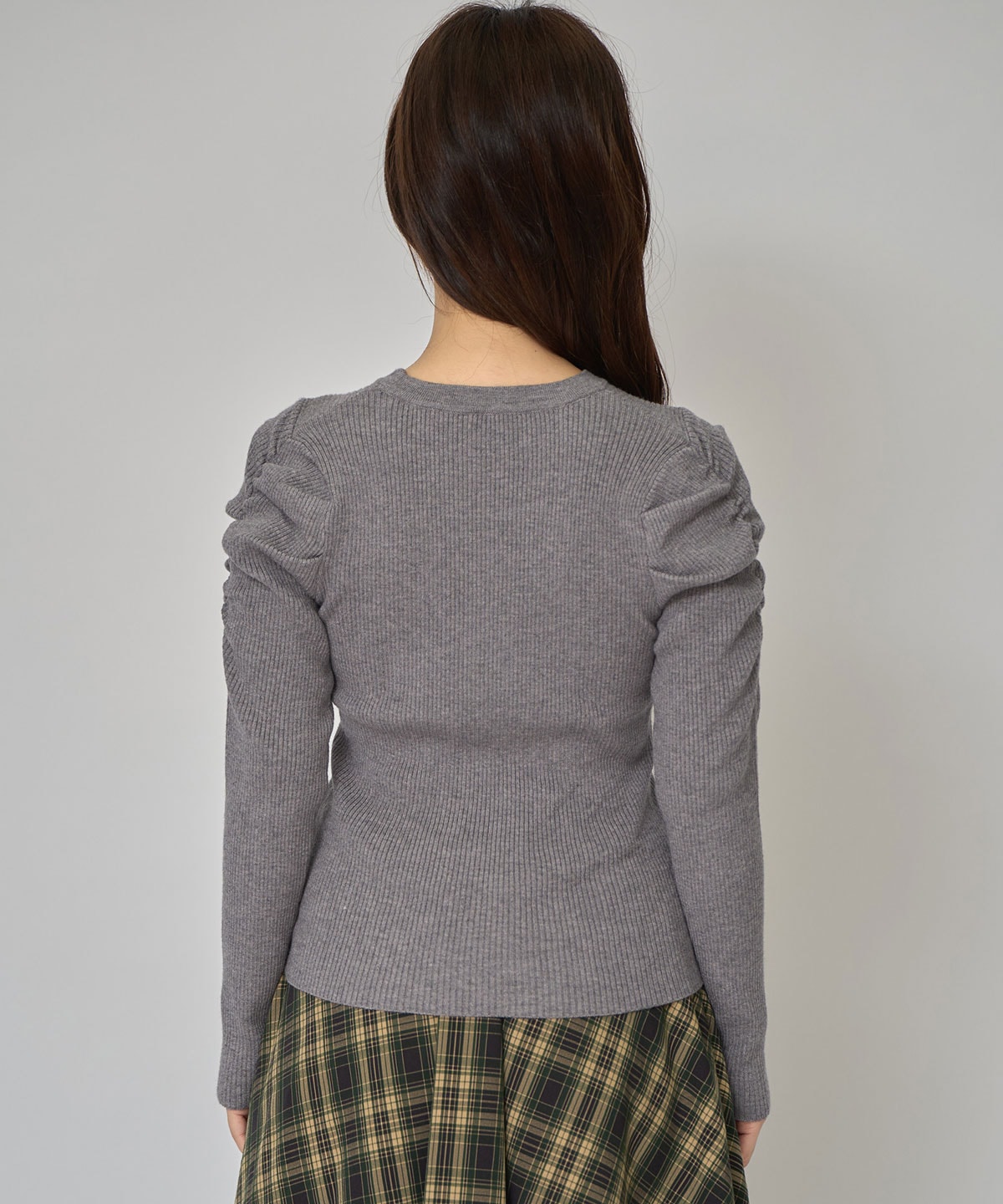 パワショルロゴリブニットトップス