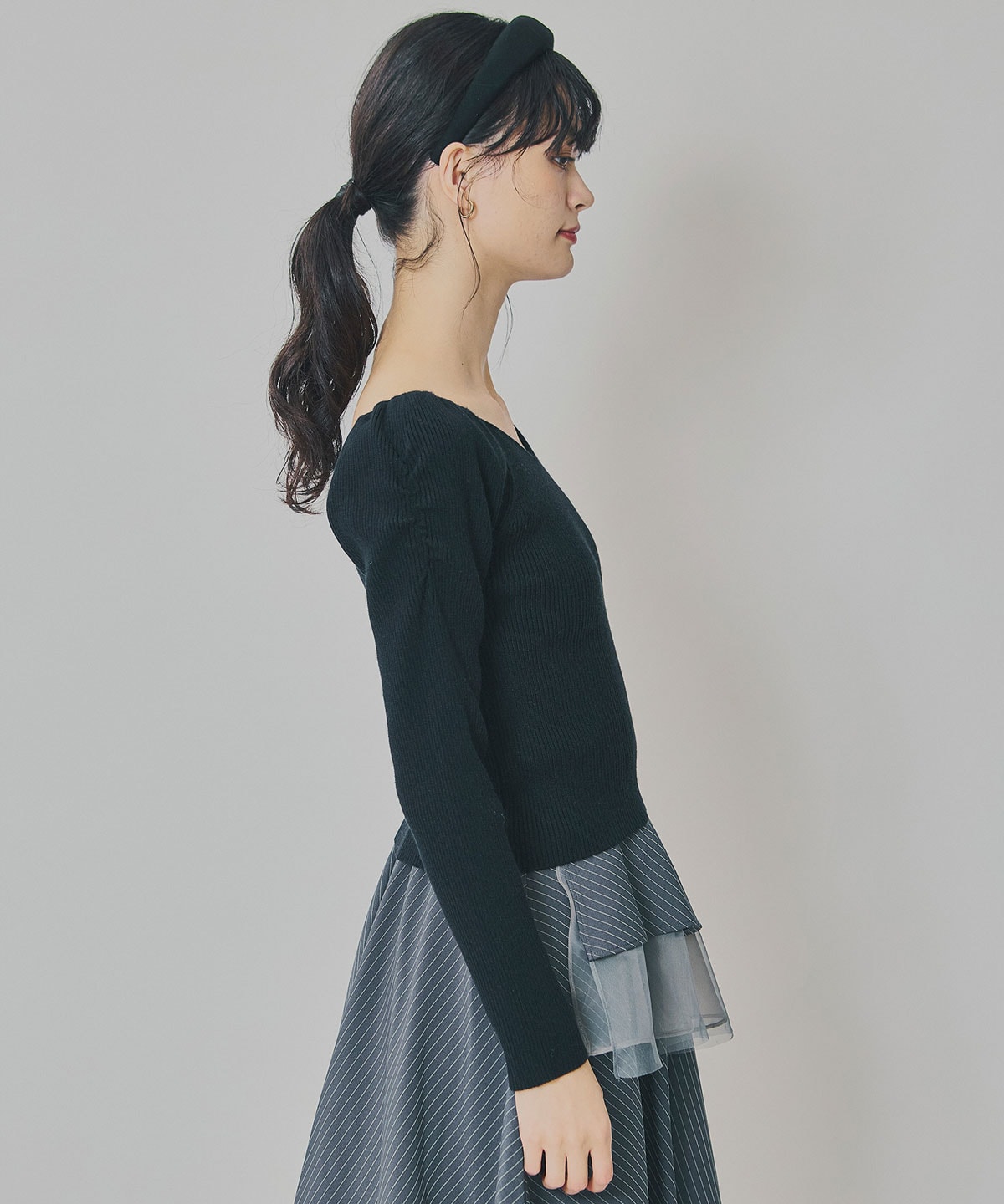 4wayリブニットトップス