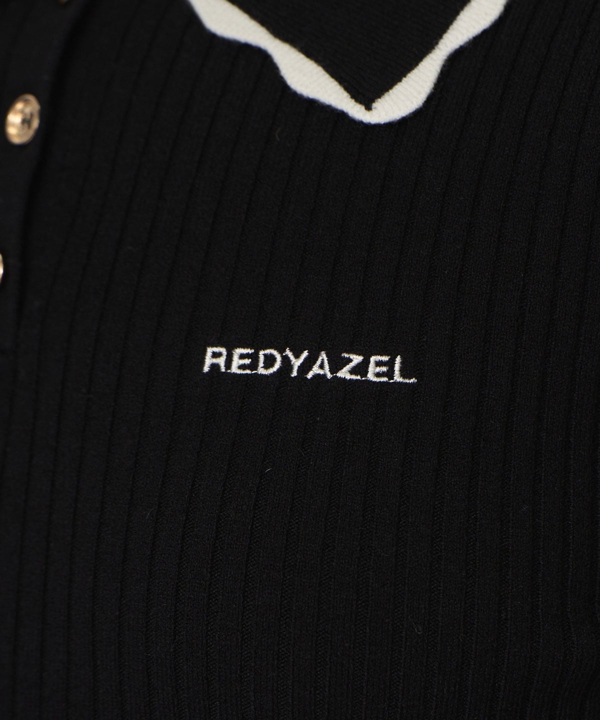 スカラカラーポロニットプルオーバー