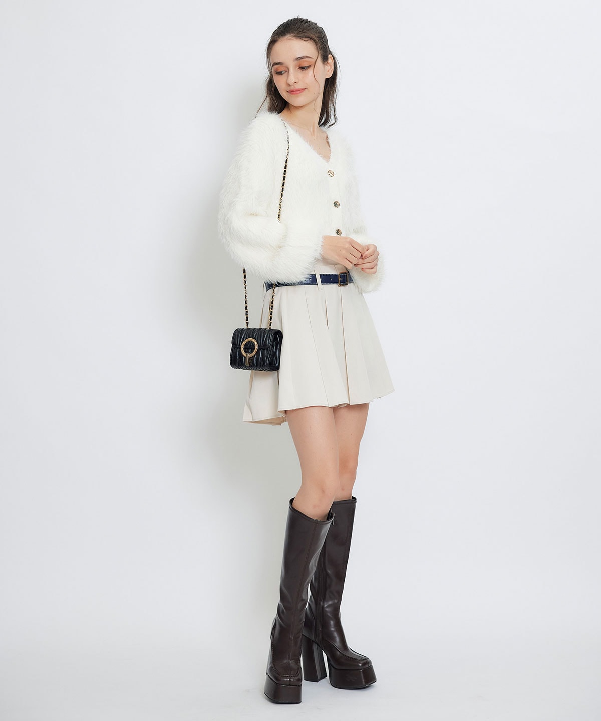 ローベルトインナーパンツプリーツミニスカート