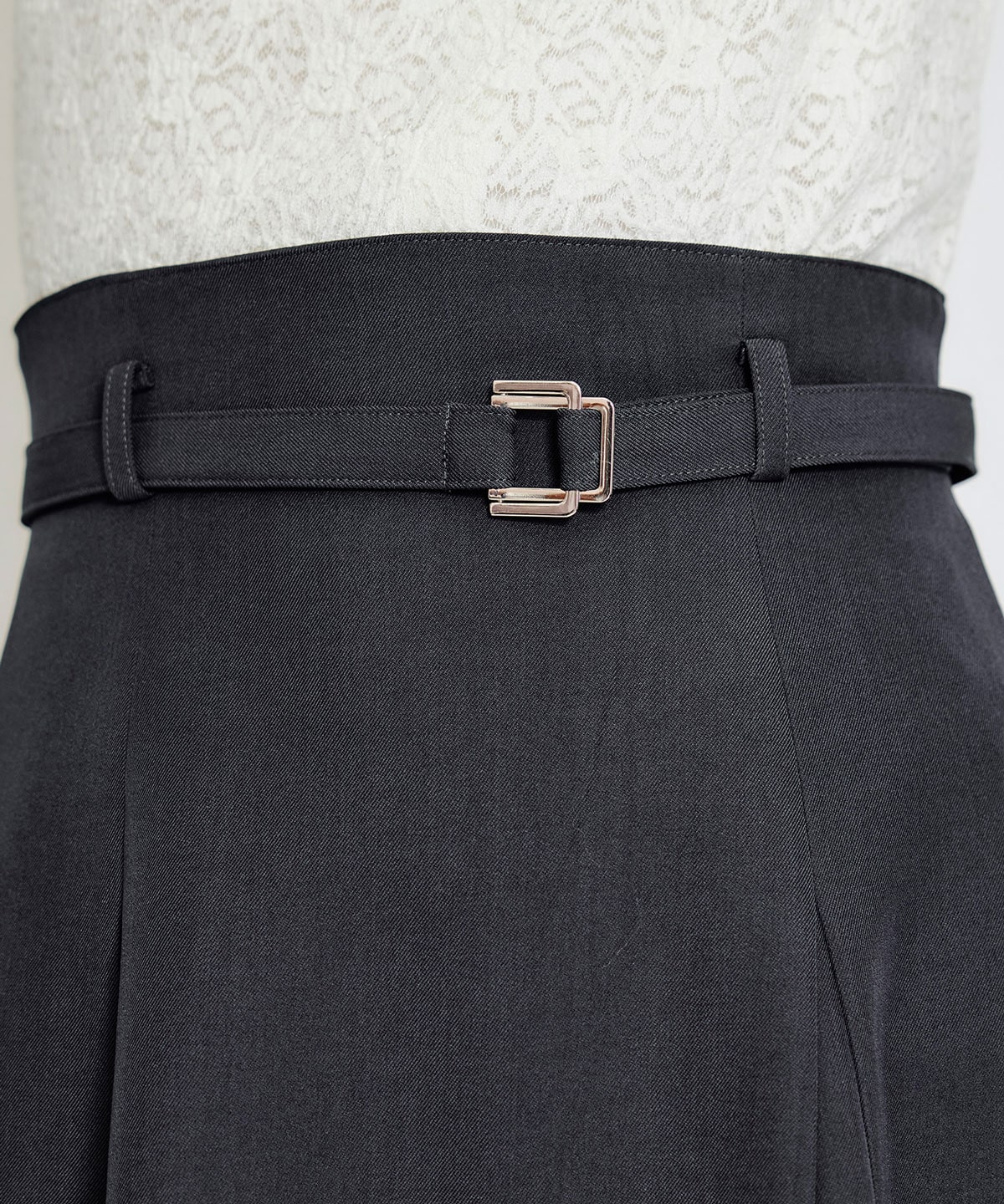 【セットアップ可能】ベルトチューリップミニスカート