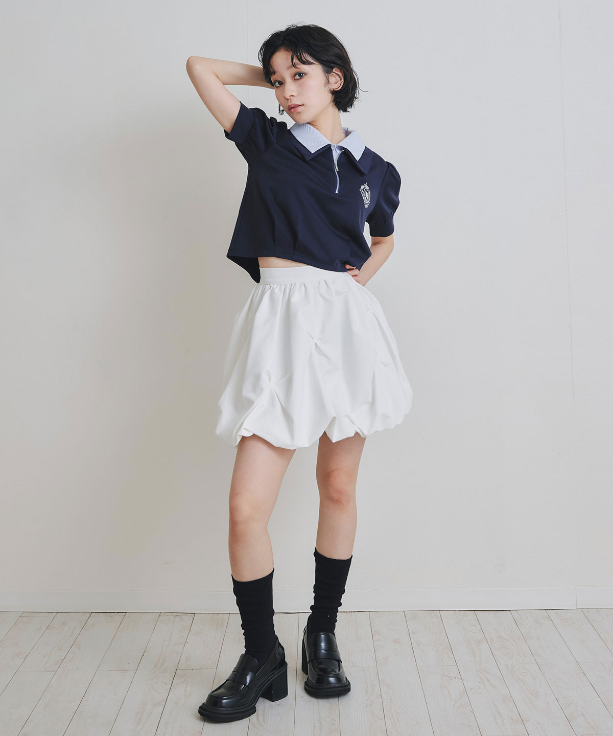 タックバルーンミニスカート
