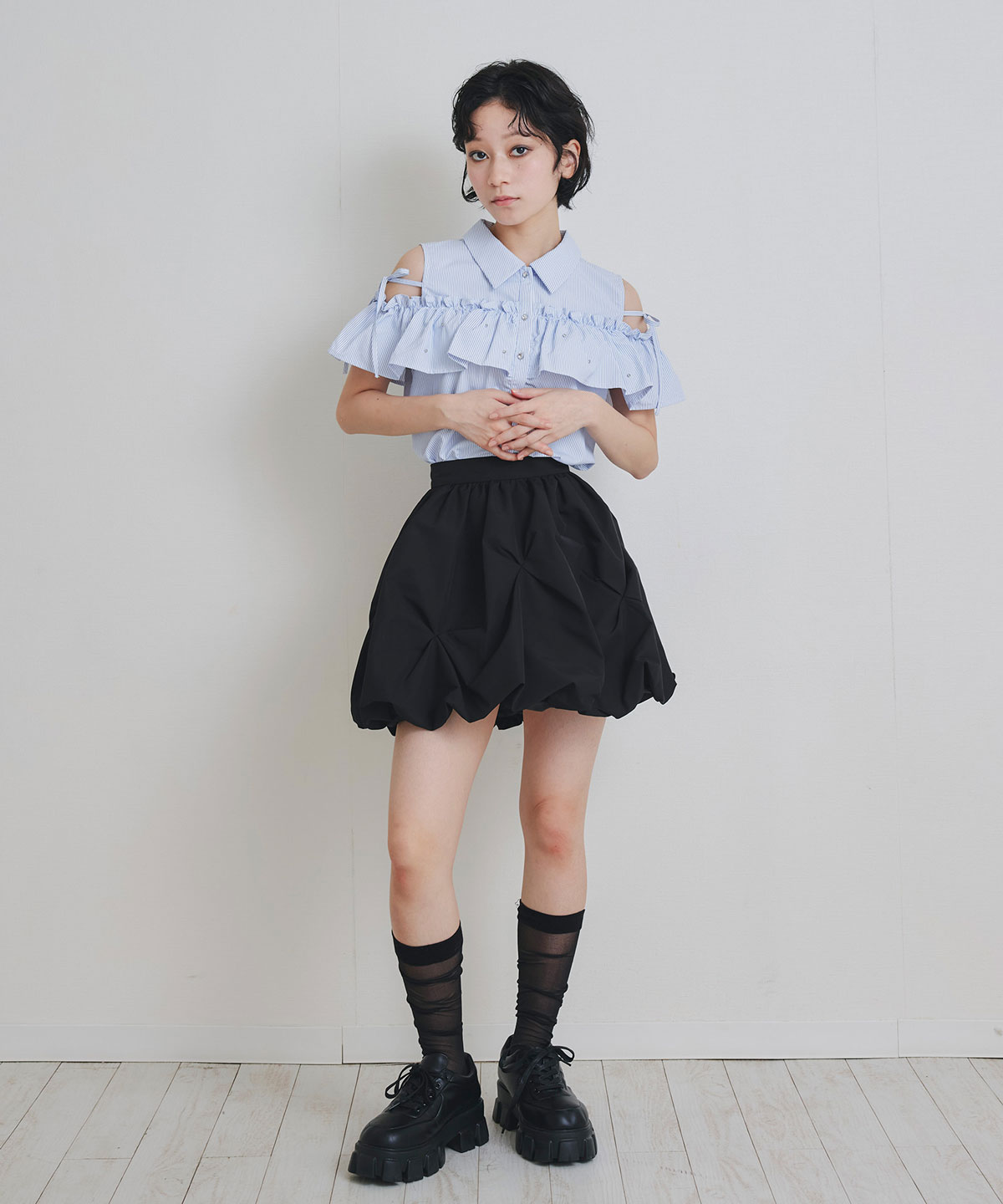 タックバルーンミニスカート