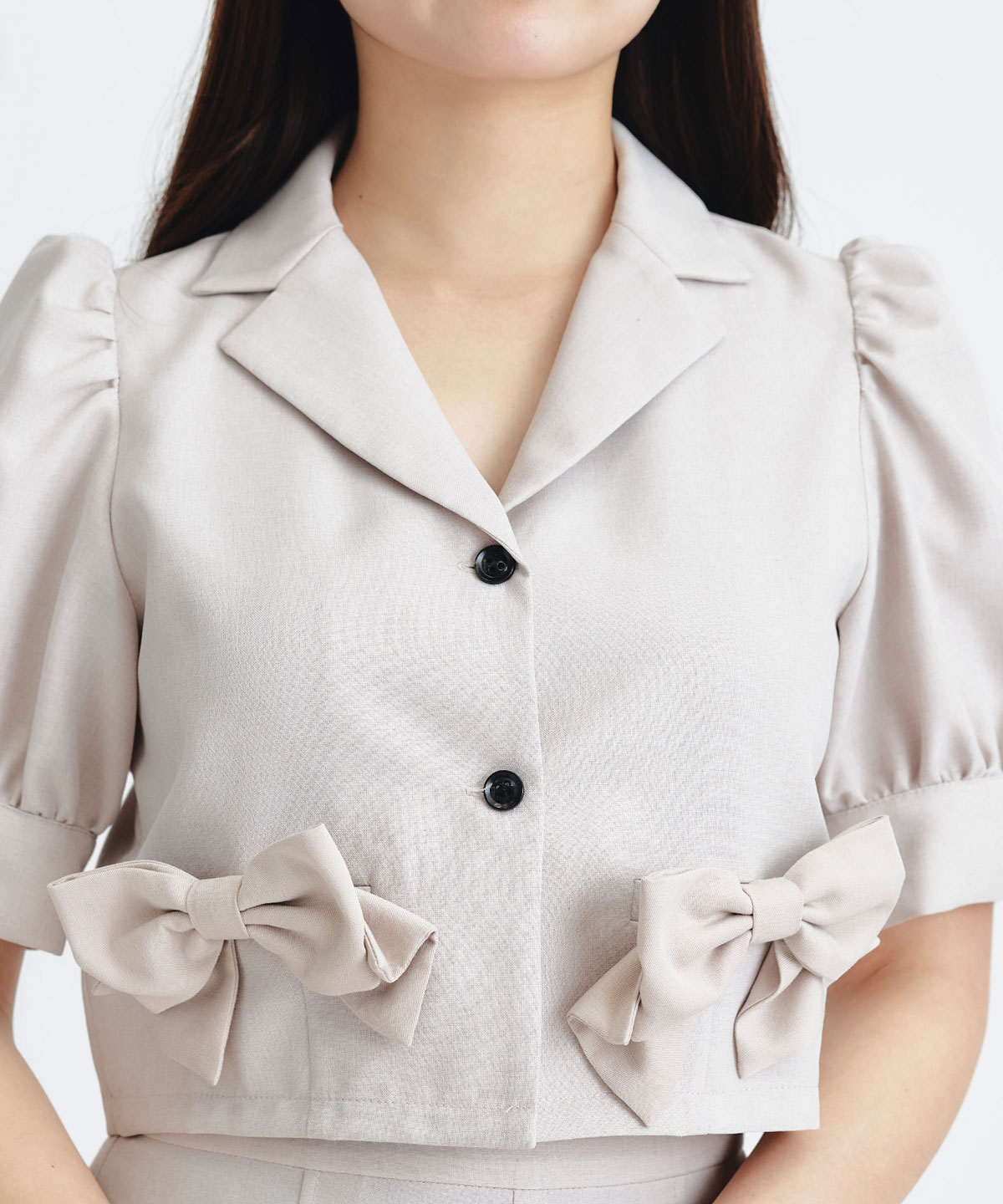 マルチリボンジャケット×ショートパンツセットアップ