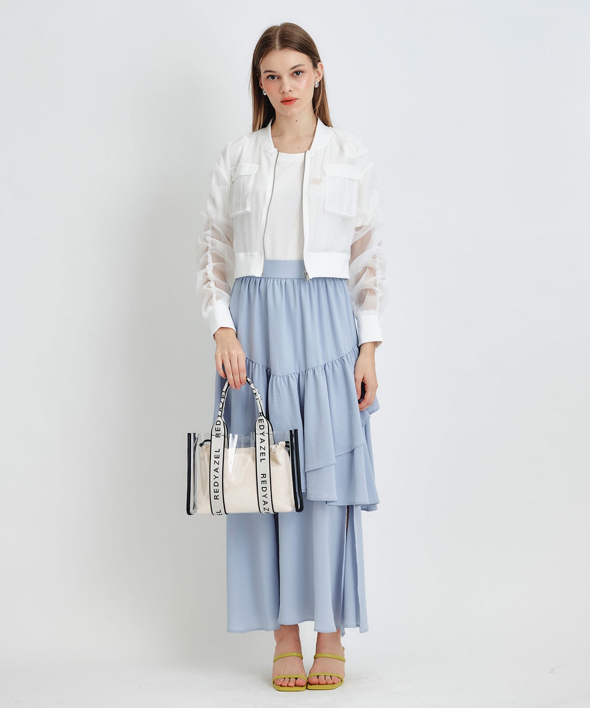 ギャザーシアーショートブルゾン