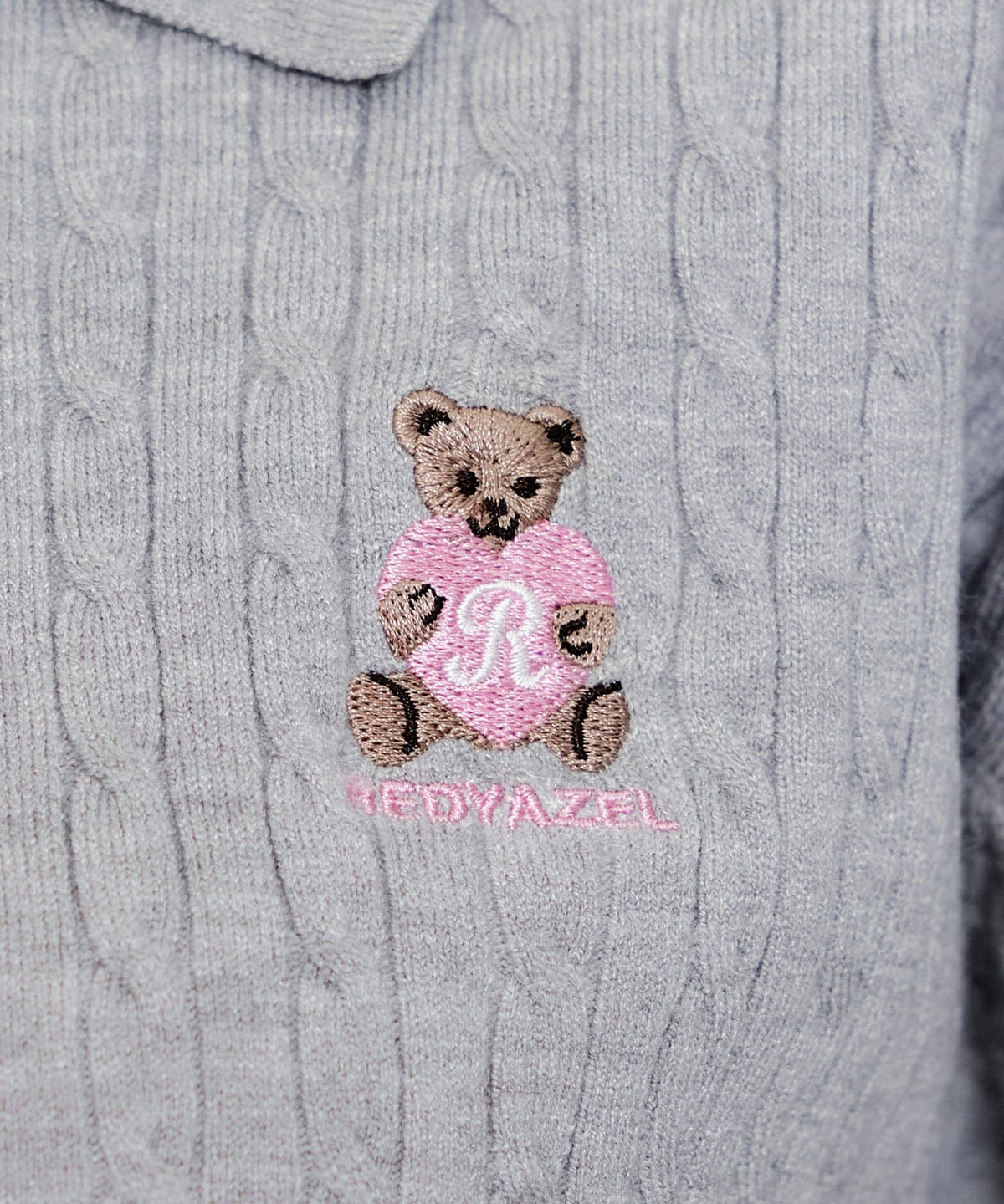 【2/13(金) 昼12時発売開始】Azelyハートミニケーブルポロニット