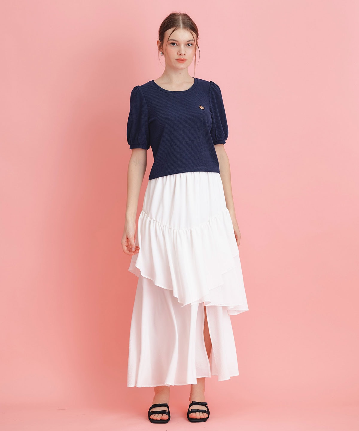 ジャガードカットロゴプルオーバー