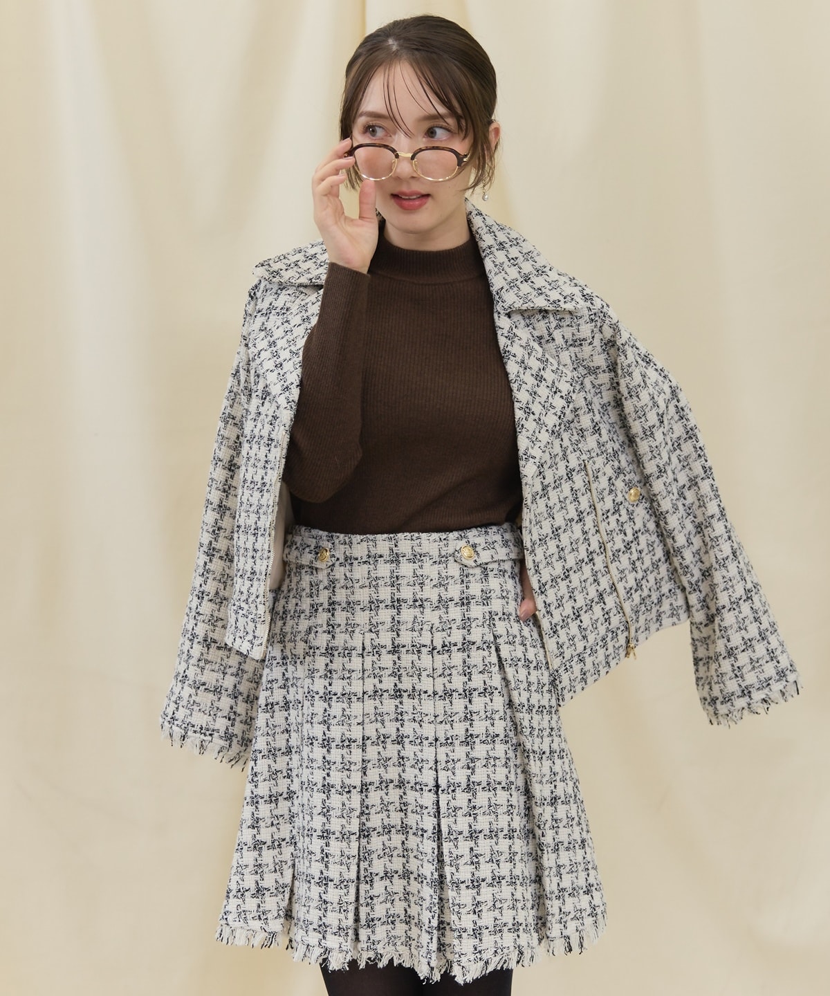 もっちり美シルエットプチハイネックニットプルオーバー