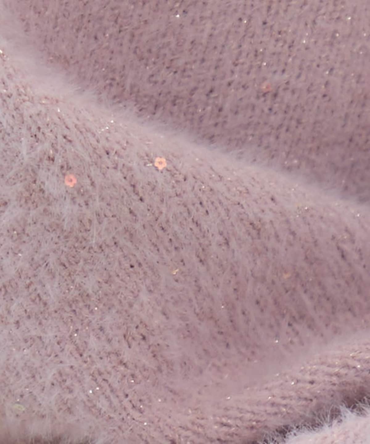 Vネックミニフラワースパンコールニットプルオーバー