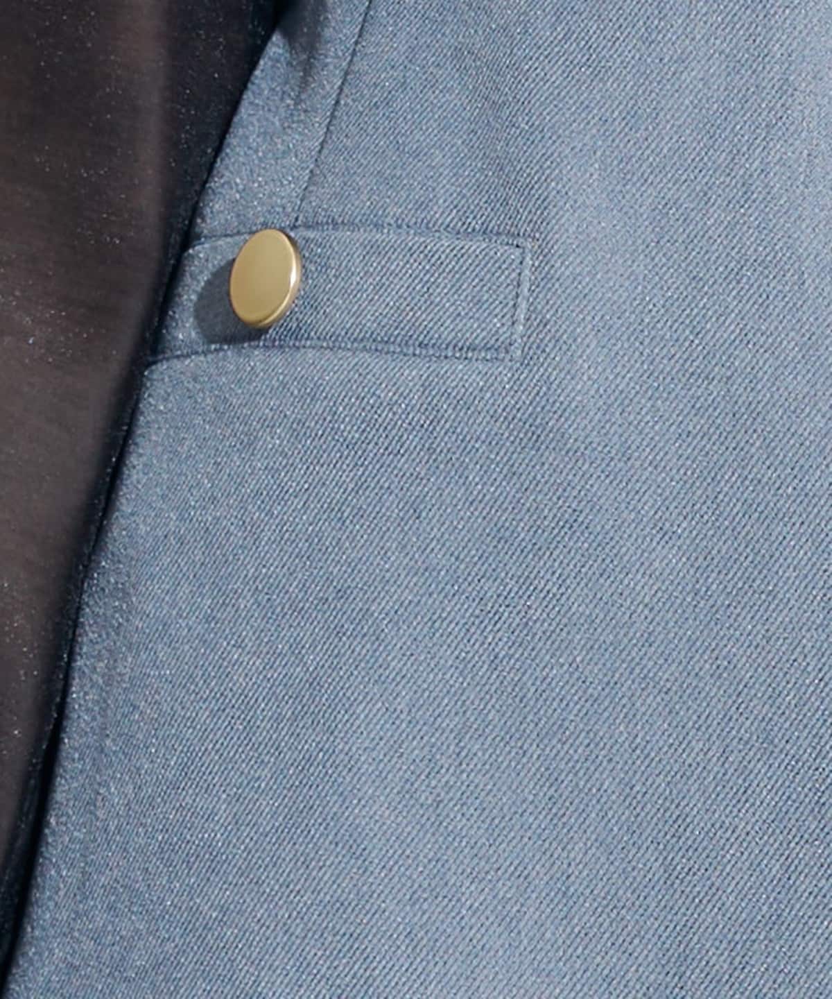 金ボタンカルゼペプラムミニスカート