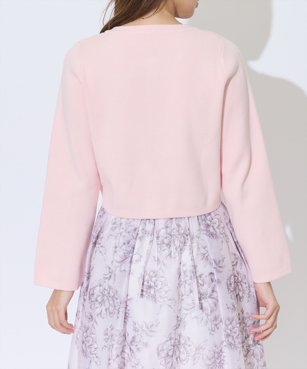 バイカラーマルチボタンニットジャケット