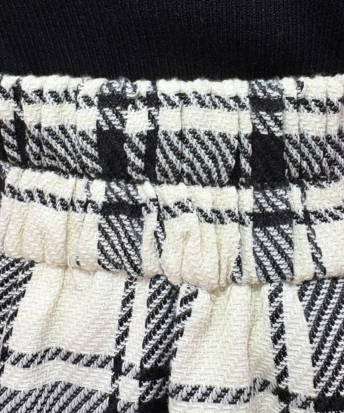 リボンベルト付きチェックフレアスカート