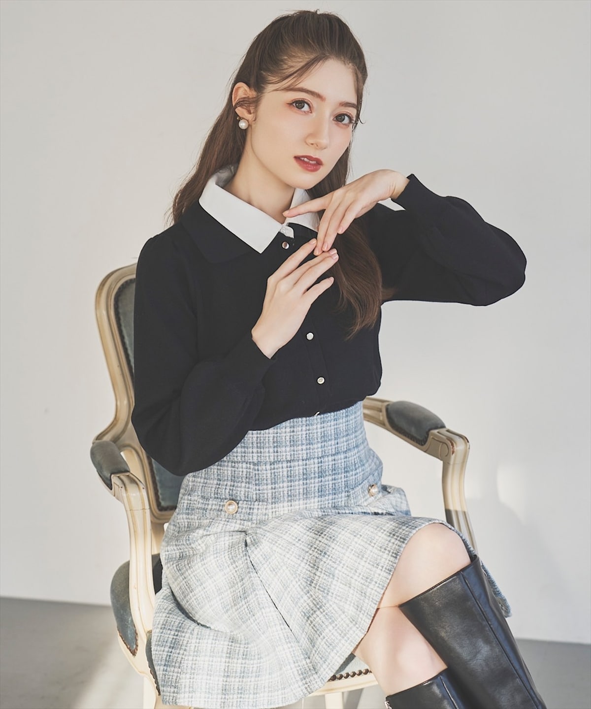 【11/21(Fri)発売】ツイードタックミニスカート