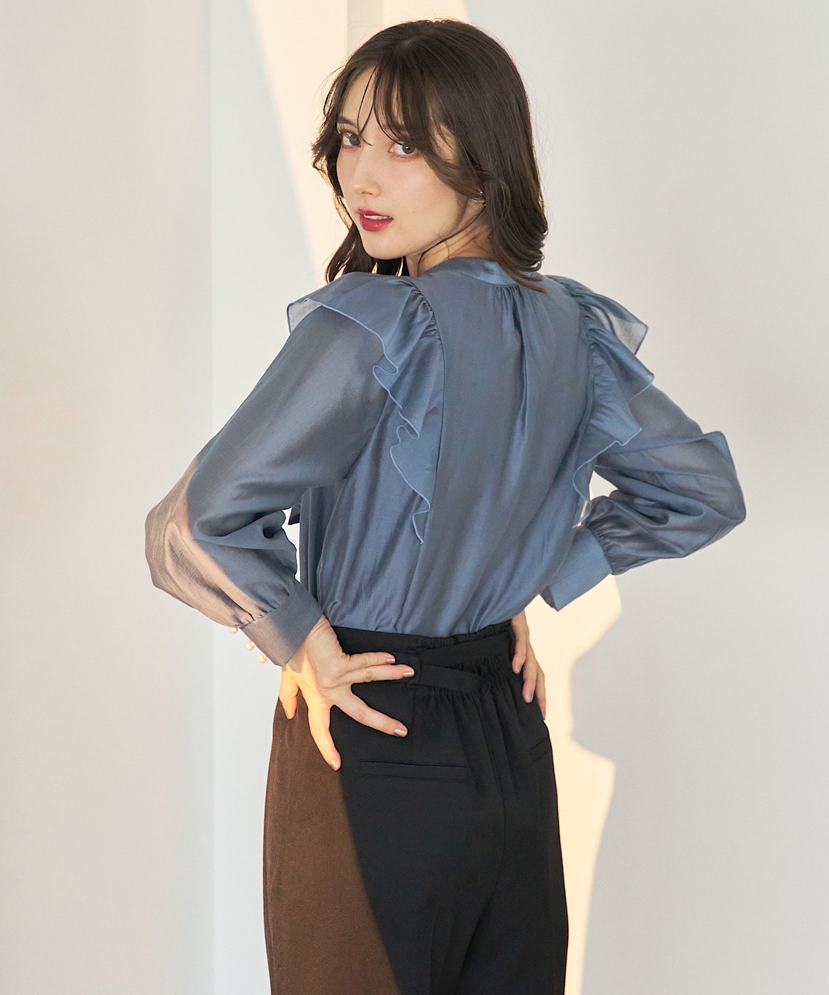 ベルテッドワイドパンツ