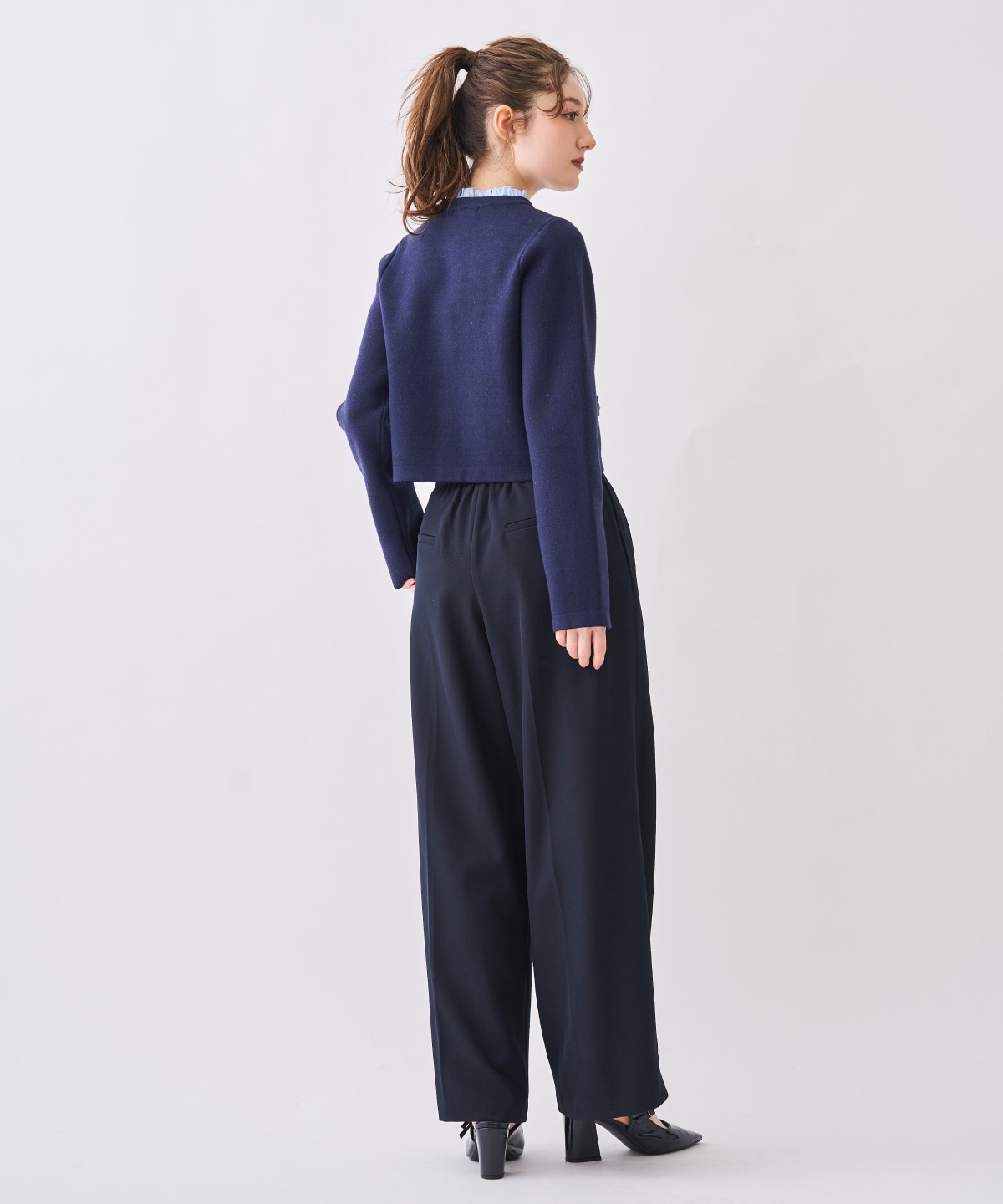 【12/5(Fri)発売開始】ビット付きハイウエストワイドパンツ