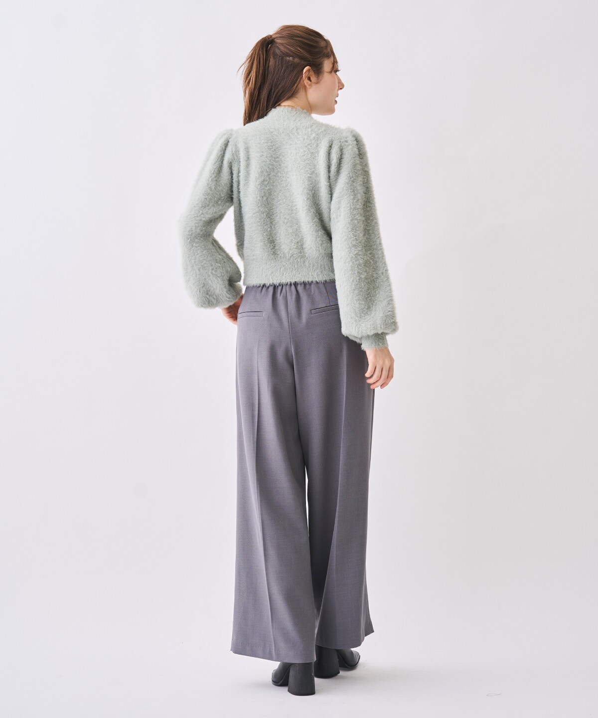 【12/5(Fri)発売開始】ビット付きハイウエストワイドパンツ