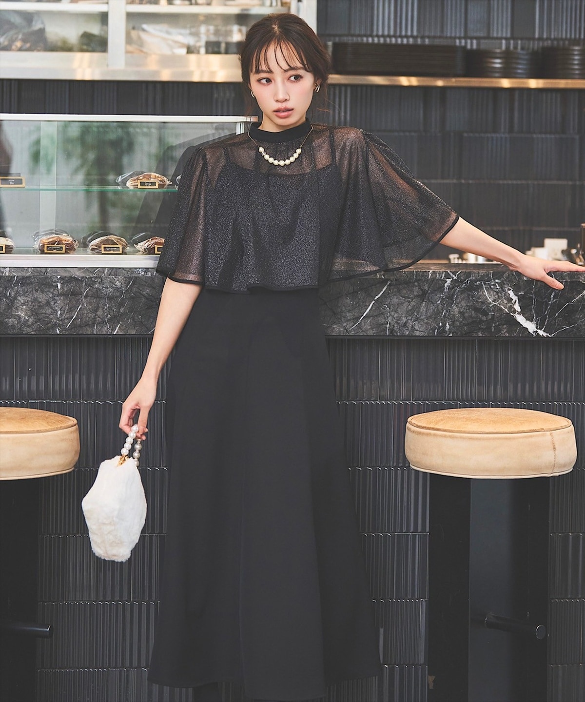 ラメチュールボレロセットアップフレアドレス